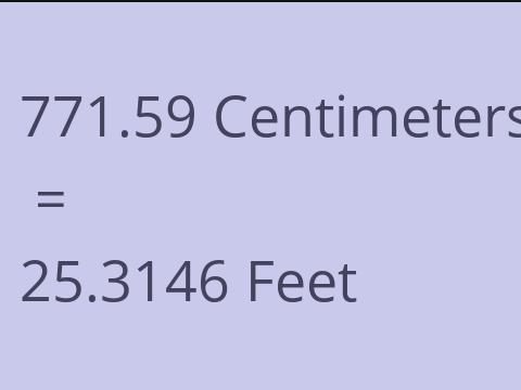 771.59 CM TO FEET