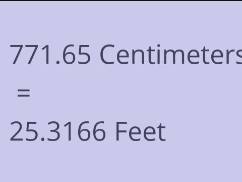 771.65 CM TO FEET