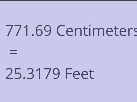 771.69 CM TO FEET