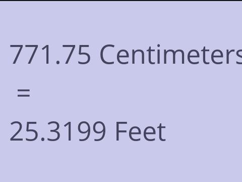 771.75 CM TO FEET