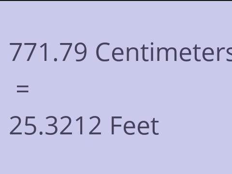 771.79 CM TO FEET