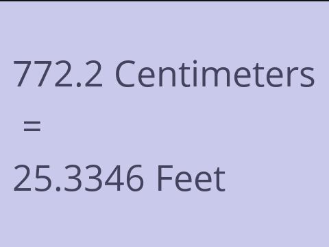 772.2 CM TO FEET