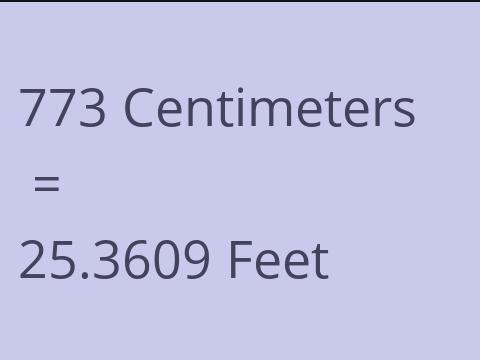 773 CM TO FEET