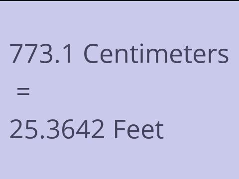 773.1 CM TO FEET