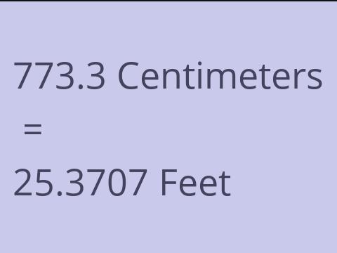 773.3 CM TO FEET