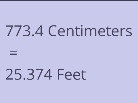 773.4 CM TO FEET