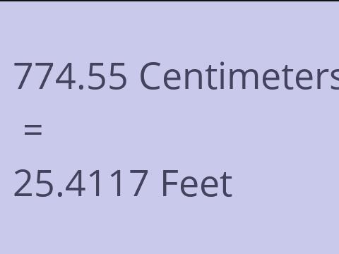 774.55 CM TO FEET