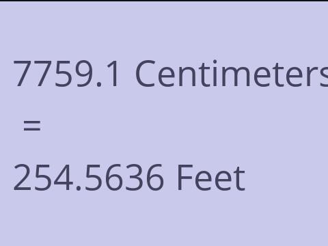 7759.1 CM TO FEET