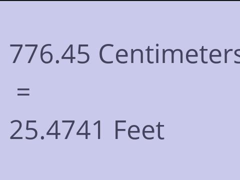 776.45 CM TO FEET