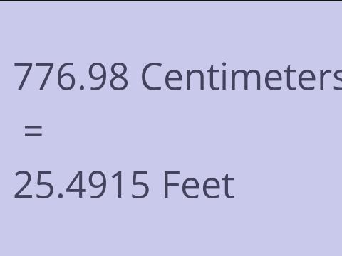 776.98 CM TO FEET