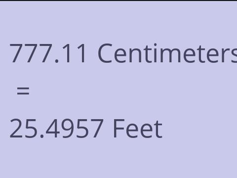 777.11 CM TO FEET