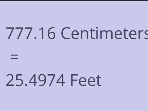 777.16 CM TO FEET