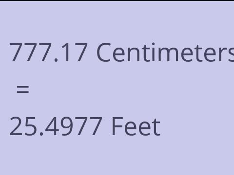 777.17 CM TO FEET