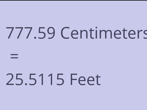 777.59 CM TO FEET