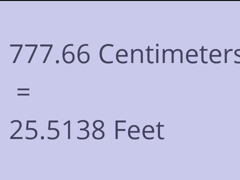 777.66 CM TO FEET