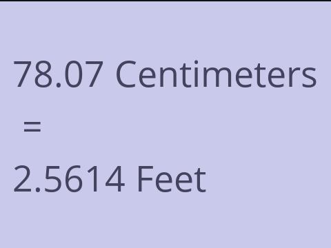 78.07 CM TO FEET