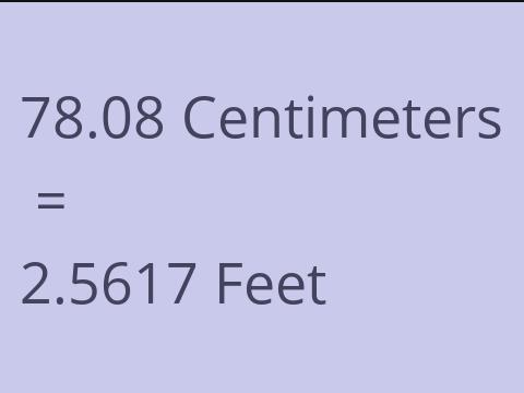 78.08 CM TO FEET