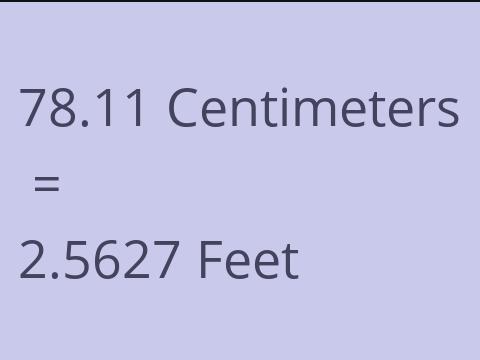 78.11 CM TO FEET