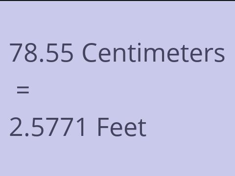 78.55 CM TO FEET