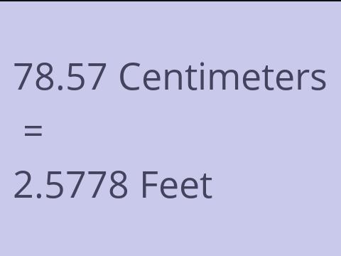 78.57 CM TO FEET