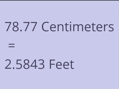 78.77 CM TO FEET