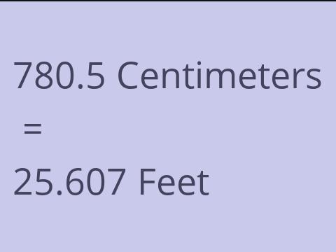 780.5 CM TO FEET