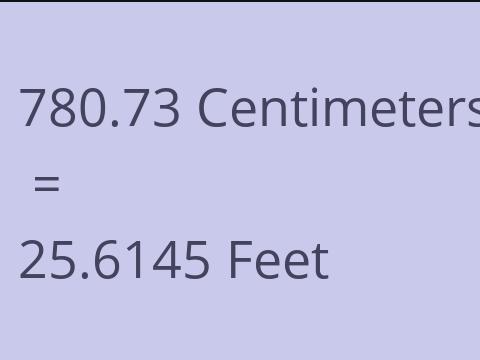 780.73 CM TO FEET