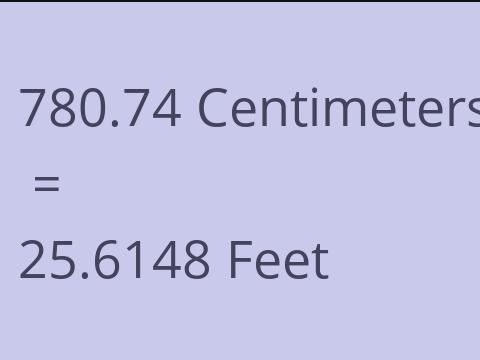 780.74 CM TO FEET