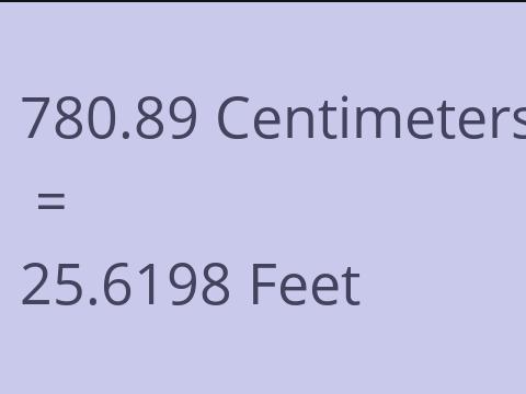 780.89 CM TO FEET