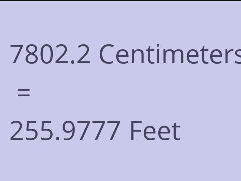 7802.2 CM TO FEET