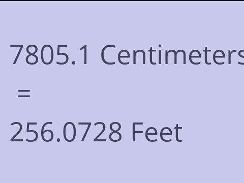 7805.1 CM TO FEET
