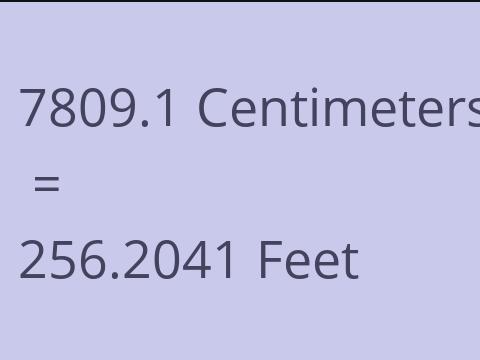 7809.1 CM TO FEET