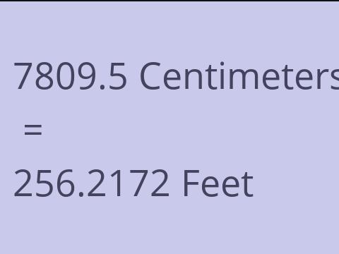 7809.5 CM TO FEET