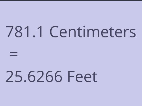 781.1 CM TO FEET