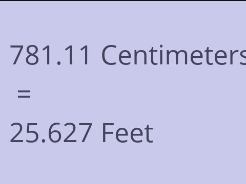 781.11 CM TO FEET