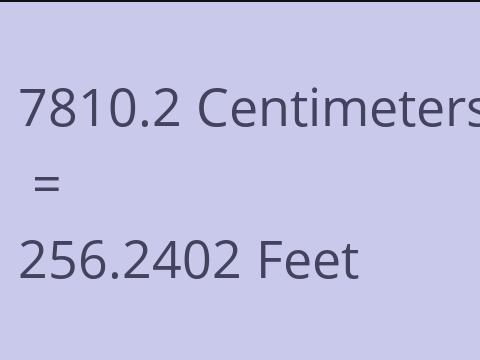 7810.2 CM TO FEET