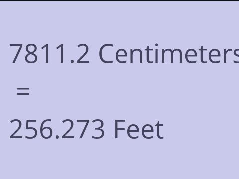 7811.2 CM TO FEET