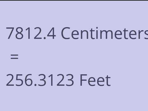 7812.4 CM TO FEET