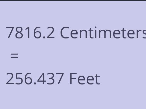 7816.2 CM TO FEET