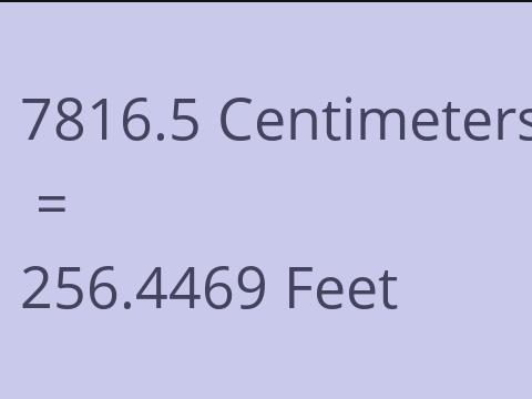 7816.5 CM TO FEET