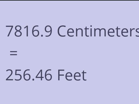 7816.9 CM TO FEET
