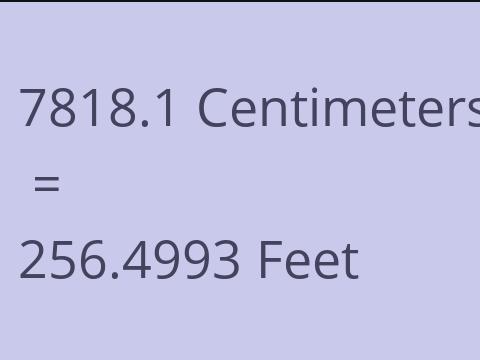 7818.1 CM TO FEET