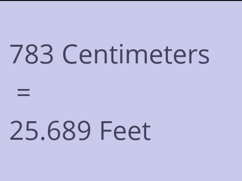 783 CM TO FEET