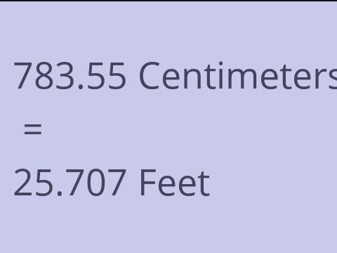 783.55 CM TO FEET