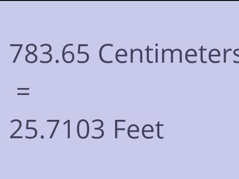 783.65 CM TO FEET