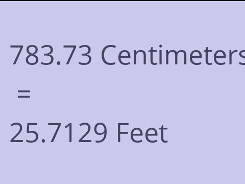 783.73 CM TO FEET