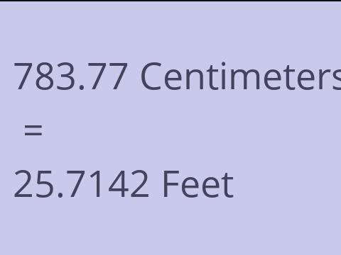 783.77 CM TO FEET