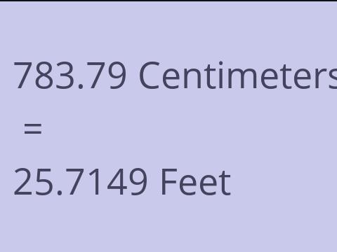 783.79 CM TO FEET