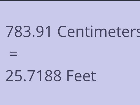 783.91 CM TO FEET