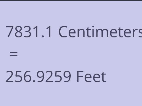 7831.1 CM TO FEET